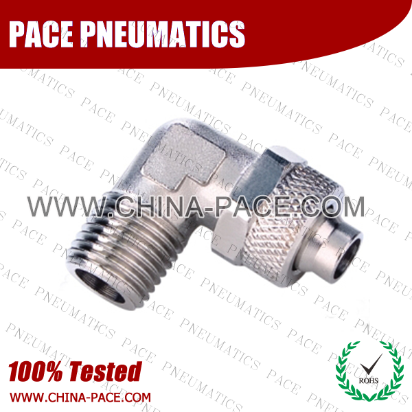 No Swivel Male Elbow Rapid Screw Fittings for plastic tube, Brass connectors, Brass Pipe Joint Fittings, Pneumatic Fittings, Air Fittings, Pneumatic Fittings, Tube fittings, Pneumatic Tubing, pneumatic accessories.